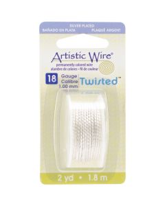 Beadalon Artistic Wire Twisted-Non-Tarnish Silver - 18 Gauge, 2yd
