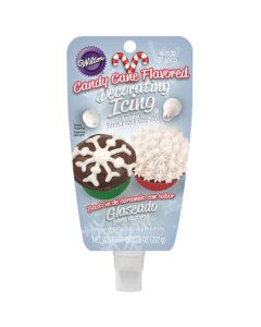 Wilton Icing 8oz Pouch W/Tips-White Peppermint