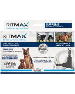 Scoochie Pet Products EZ Dog By Ritmax Rear Harness-Medium Black
