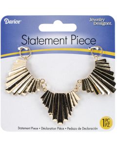 Darice Pendant 100mmX25mm 1/Pkg-Gold Fan Layered Metal