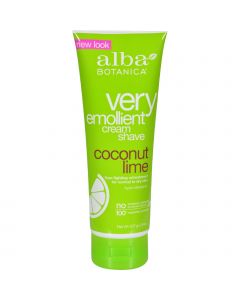 Alba Botanica Moisturizing Cream Shave For Men and Women Coconut Lime - 8 fl oz