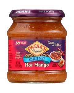 Patak's Pataks Chutney - Hot Mango - Hot - 12 oz - case of 6