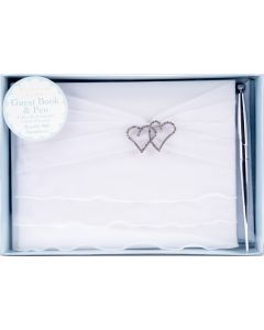 Darice Victoria Lynn Guest Book 6"X9"-White