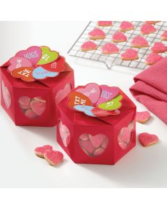 Wilton Treat Box Kit -Words Can Express Hexagon 3/Pkg