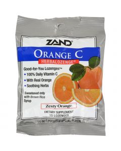 Zand HerbaLozenge Orange C Natural Orange - 15 Lozenges - Case of 12