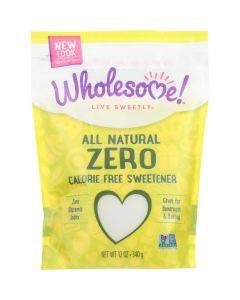 Wholesome Sweeteners Sweetener - All Natural - Calorie Free - Zero - Pouch - 12 oz - case of 8