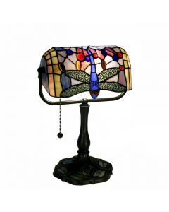 Warehouse of Tiffany Indoor 1-light Dragonfly Bronze Banker Desk Lamp