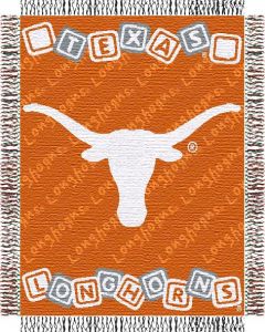 The Northwest Company Texas baby 36"x 46" Triple Woven Jacquard Throw (College) - Texas baby 36"x 46" Triple Woven Jacquard Throw (College)