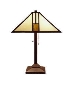 Warehouse of Tiffany Tiffany-style White Mission-style Table Lamp