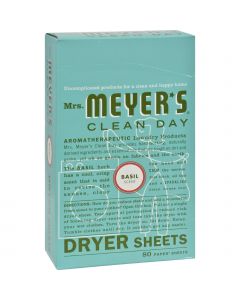 Mrs. Meyer's Dryer Sheets - Basil - Case of 12 - 80 Sheets