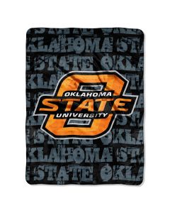 The Northwest Company Oklahoma State Micro Grunge  Micro 46x60 Raschel Throw (College) - Oklahoma State Micro Grunge  Micro 46x60 Raschel Throw (College)