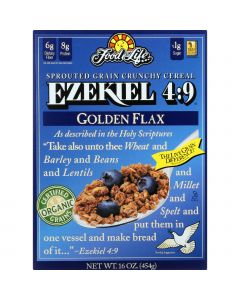 Food For Life Baking Co. Cereal - Organic - Ezekiel 4-9 - Sprouted Whole Grain - Golden Flax - 16 oz - case of 6