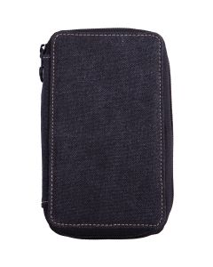 Global Art Canvas Pencil Case Holds 48-Black