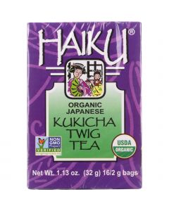 Haiku Tea - Organic - Kukicha Twig - 16 bags - case of 6