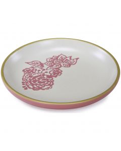 Worldwise Loved Ones Floral Cat Saucer - Small-Pink