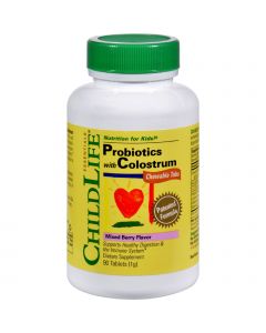 Child Life Childlife Probiotics Plus Colostrum Mixed Berry - 90 Chewable Tablets