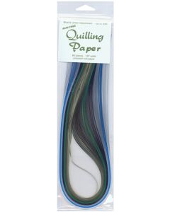 Lake City Craft Quilling Paper .125" 80/Pkg-Blue & Green (8 Colors) - Quilling Paper .125" 80/Pkg-Blue & Green (8 Colors)