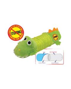 Petstages Stuffing Free Big Squeak Gator Green