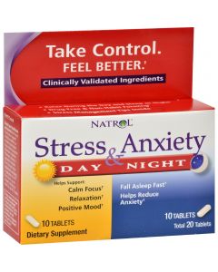 Natrol Stress Anxiety Day and Nite Formula - 20 Tablets