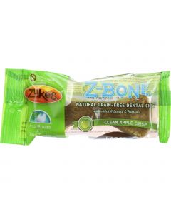 Zuke's Zukes Counter Display - Dental Chews - Z-Bones - Clean Apple Crisp - Large Dogs - 2.5 oz - case of 18