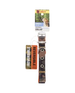 Westminster Pet Products Small Reversible Collar 12-16"-Camo/Safety Orange
