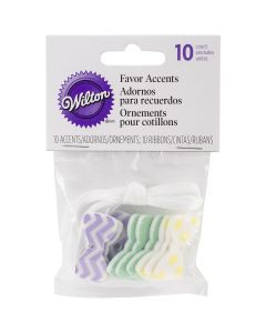 Wilton Favor Accents .5"X1" 10/Pkg-Neutral Bowtie