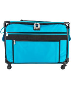 TUTTO Machine On Wheels Case-23"X14.25"X14" Turquoise