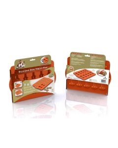 Hugs Pet Products Silicone Baking Tray - Dog Bone Orange 12" x 10"