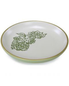 Worldwise Loved Ones Floral Cat Saucer - Small-Green