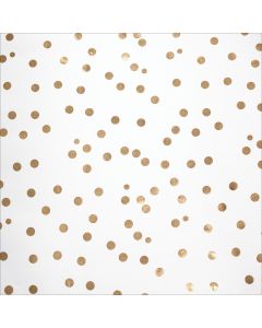 Teresa Collins Studio Gold Foiled Gift Wrap 30"X30"-Dots