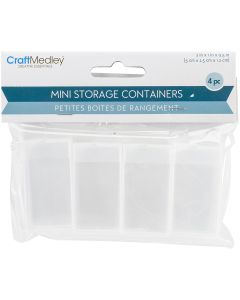Multicraft Imports Mini Storage Containers 2"X1" 4/Pkg-