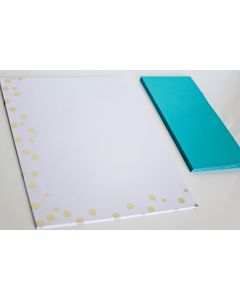 Teresa Collins Studio Gold Foiled Stationery 8.5"X11" 12/Pkg-Dots