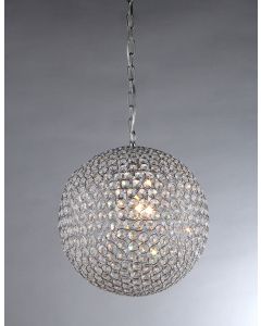 Warehouse of Tiffany Prometheus Chrome and Crystal 4-light Chandelier