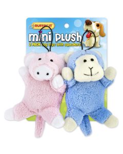 Westminster Pet Products Mini Plush 2pk Puppy Toys - Pig And Monkey-
