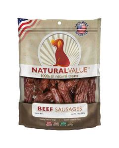 Loving Pets Products Natural Value Treats 14oz-Beef Sausages
