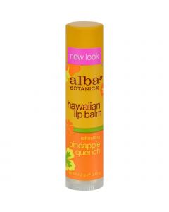 Alba Botanica Lip Balm - Pineapple Quench - Case of 24 - .15 oz