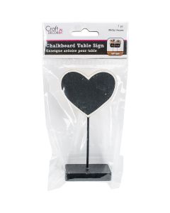 Multicraft Imports Chalkboard Table Sign 2.6"X1.8"-Heart