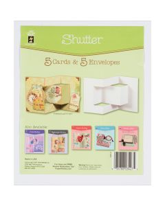 Hot Off The Press Die-Cut Cards W/Envelopes 5/Pkg-Shutter