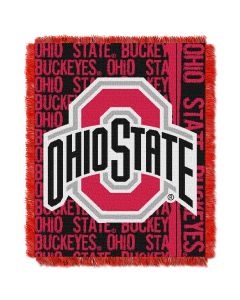 The Northwest Company Ohio State College 48x60 Triple Woven Jacquard Throw - Double Play Series