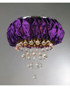 Warehouse of Tiffany Wine Velvet Crystal Chandelier