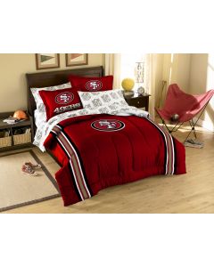 The Northwest Company 49ers Twin/Full Chenille Embroidered Comforter Set (64x86) with 2 Shams (24x30) (NFL) - 49ers Twin/Full Chenille Embroidered Comforter Set (64x86) with 2 Shams (24x30) (NFL)