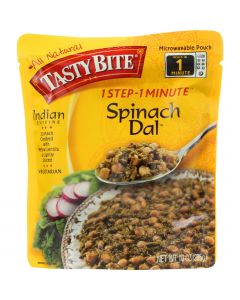 Tasty Bite Entree - Indian Cuisine - Spinach Dal - Indian - 10 oz - case of 6