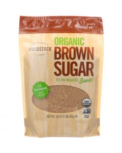 Woodstock Sugar - Organic - Brown - 16 oz - case of 12