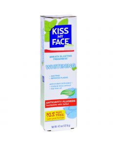 Kiss My Face Toothpaste - Whitening - Anticavity Fluoride - Gel - 4.5 oz