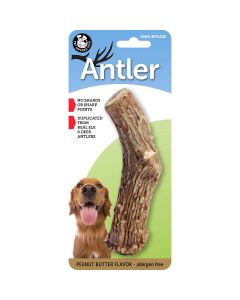 Pet Qwerks Large Antler-Peanut Butter