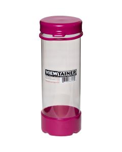 Viewtainer Tethered Cap Storage Container 2.75"X8"-Raspberry