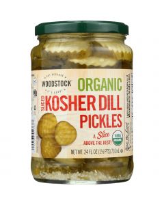 Woodstock Pickles - Organic - Kosher Dill - Slices - 24 oz - case of 6