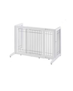 Richell Freestanding Pet Gate HL Small White 26.4" - 40.2" x 17.7" x 20.1"