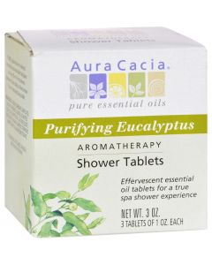 Aura Cacia Purifying Aromatherapy Shower Tablets Eucalyptus - 3 Tablets