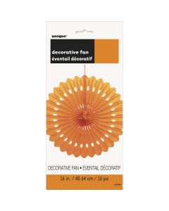 Unique Industries Decorative Fan 16"-Pumpkin Orange